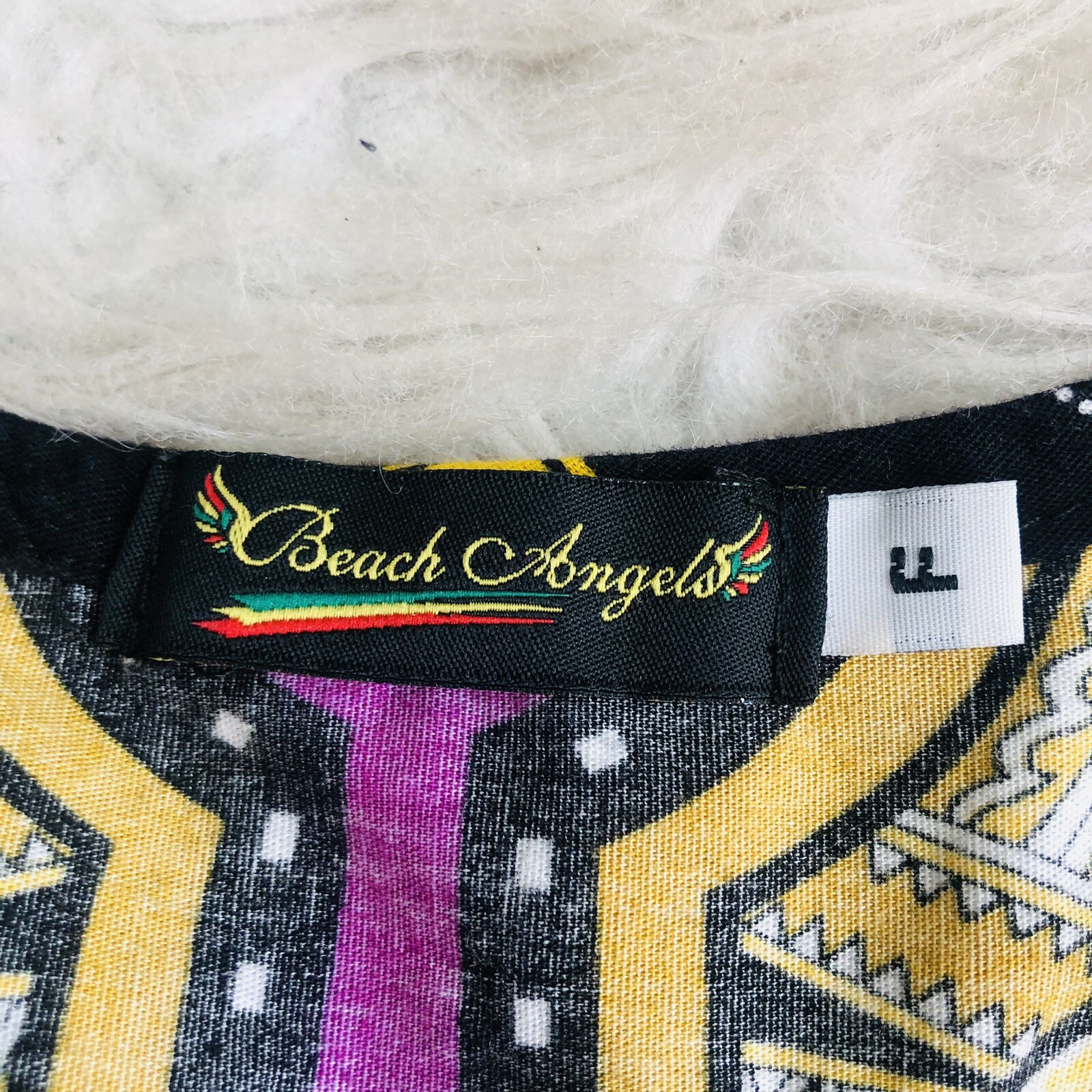 AFRICAN DASHIKI Shirt Top WOMENS Size Small Colorful Beach Boho Hippie V Neck
