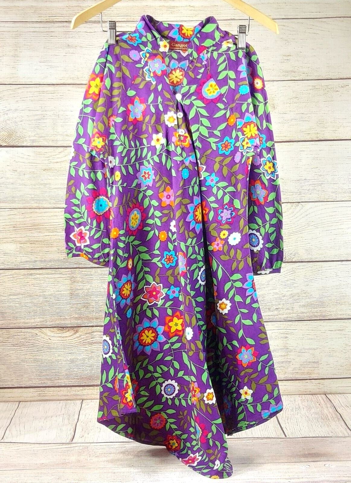 Gangotri Women Ethnic Wear Top Dress Indian Style Tunic Kurta Top Floral Print M