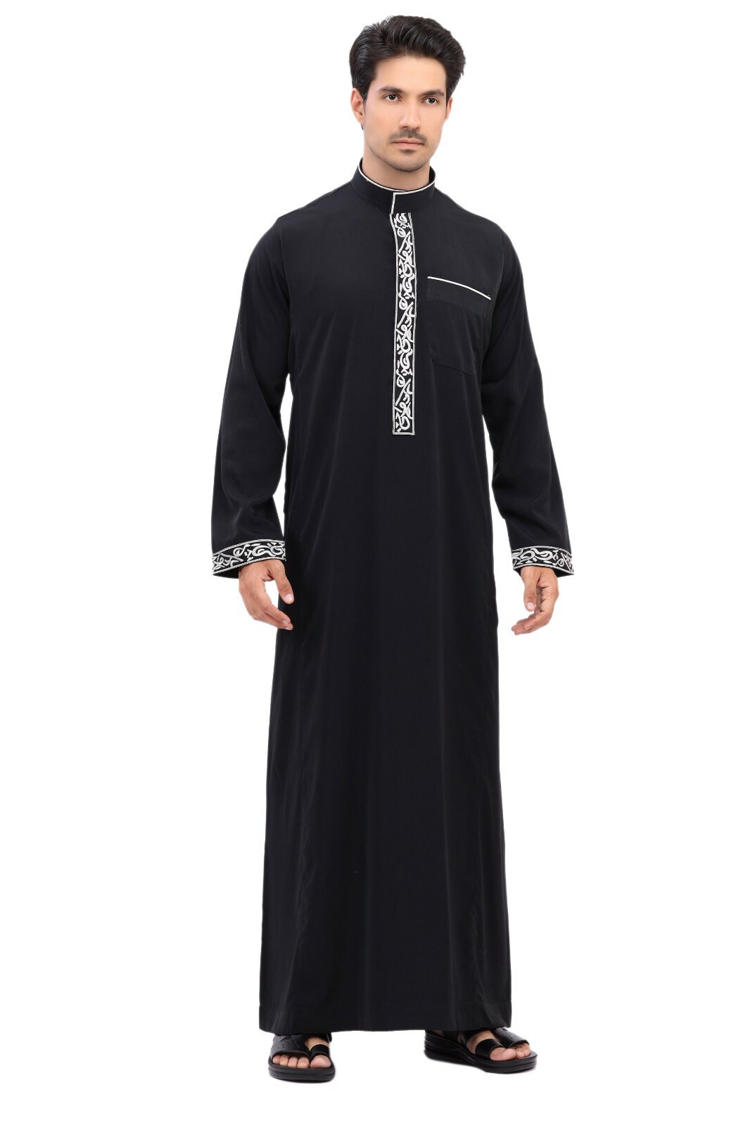 Men’s thoub Dishdasha Thoub Muslim Islamic Abaya Daffah Kaftan AL-Rayan