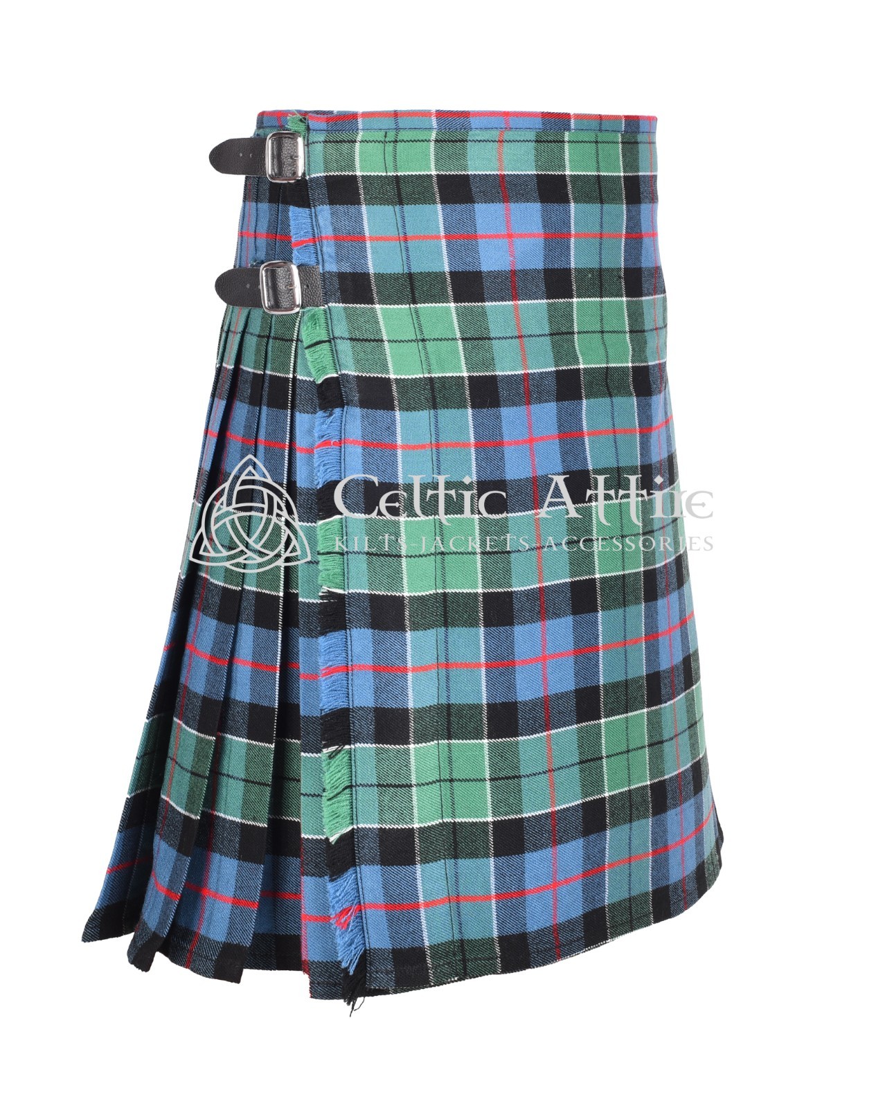 Leslie Green Tartan 8 Yard Scottish Kilt – Made to Order By Celtic Attire