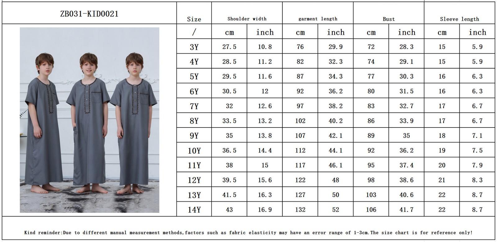 Saudi Arab Boys Thobe Jubba Long Sleeve Abaya Coat Simple Button Daily Wear Eid
