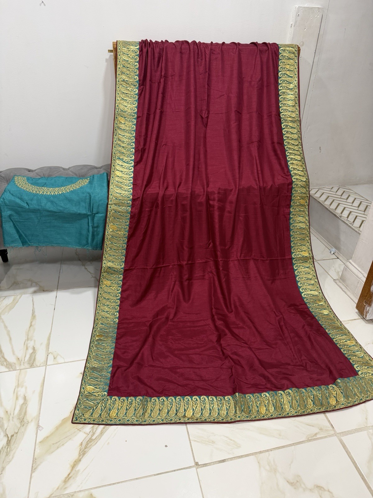 Women indian Bollywood Katan Par Toshur Silk Saree with Unstitched Blouse Piece