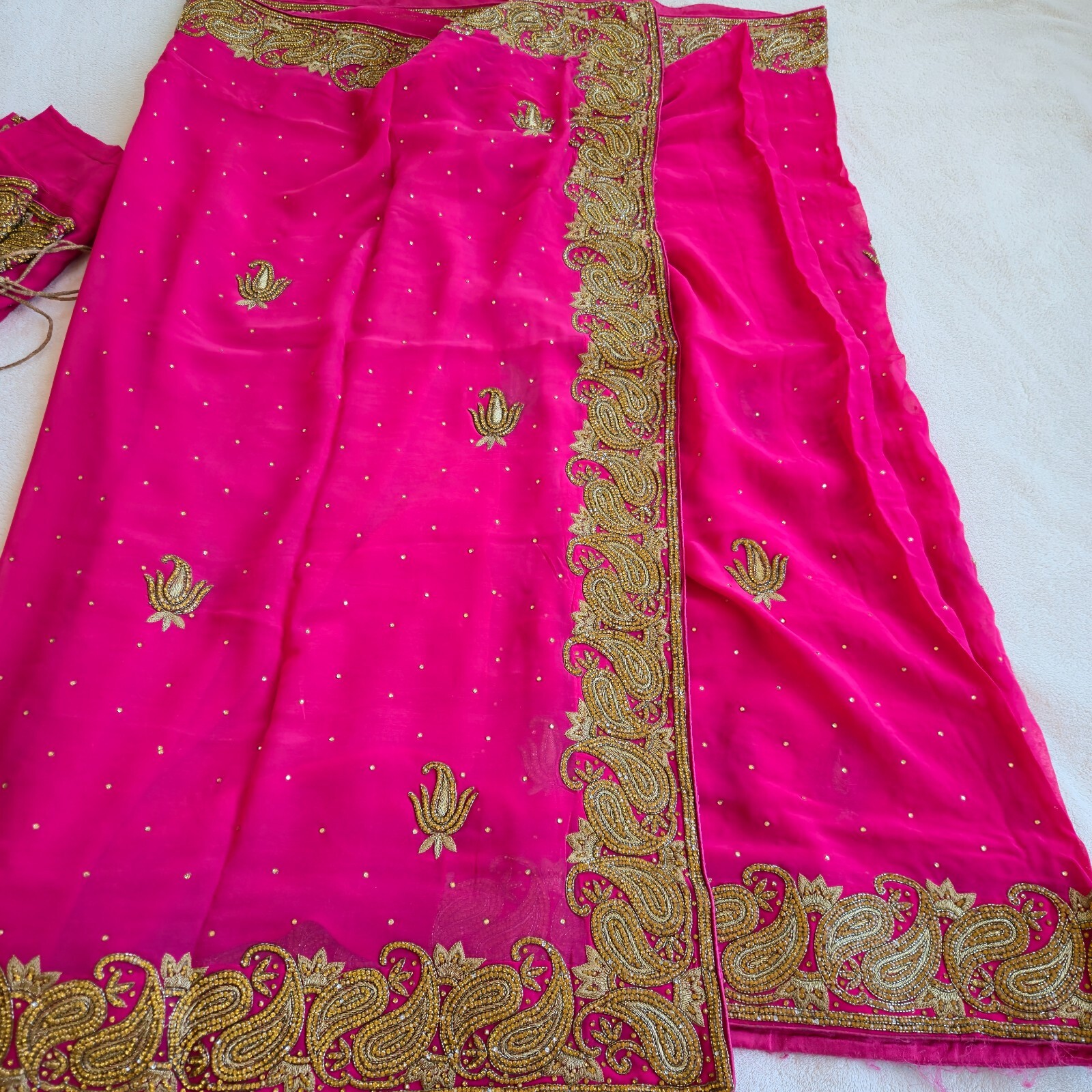Pink Heavy Georgette Saree NEGOTIABLE