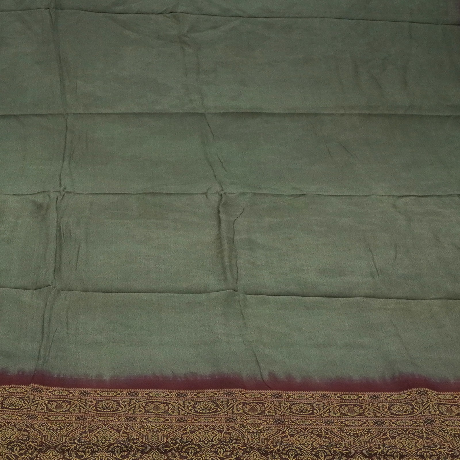 Vintage Gray Sarees 100% Pure Crepe Silk Woven Indian Sari 5YD Soft Craft Fabric