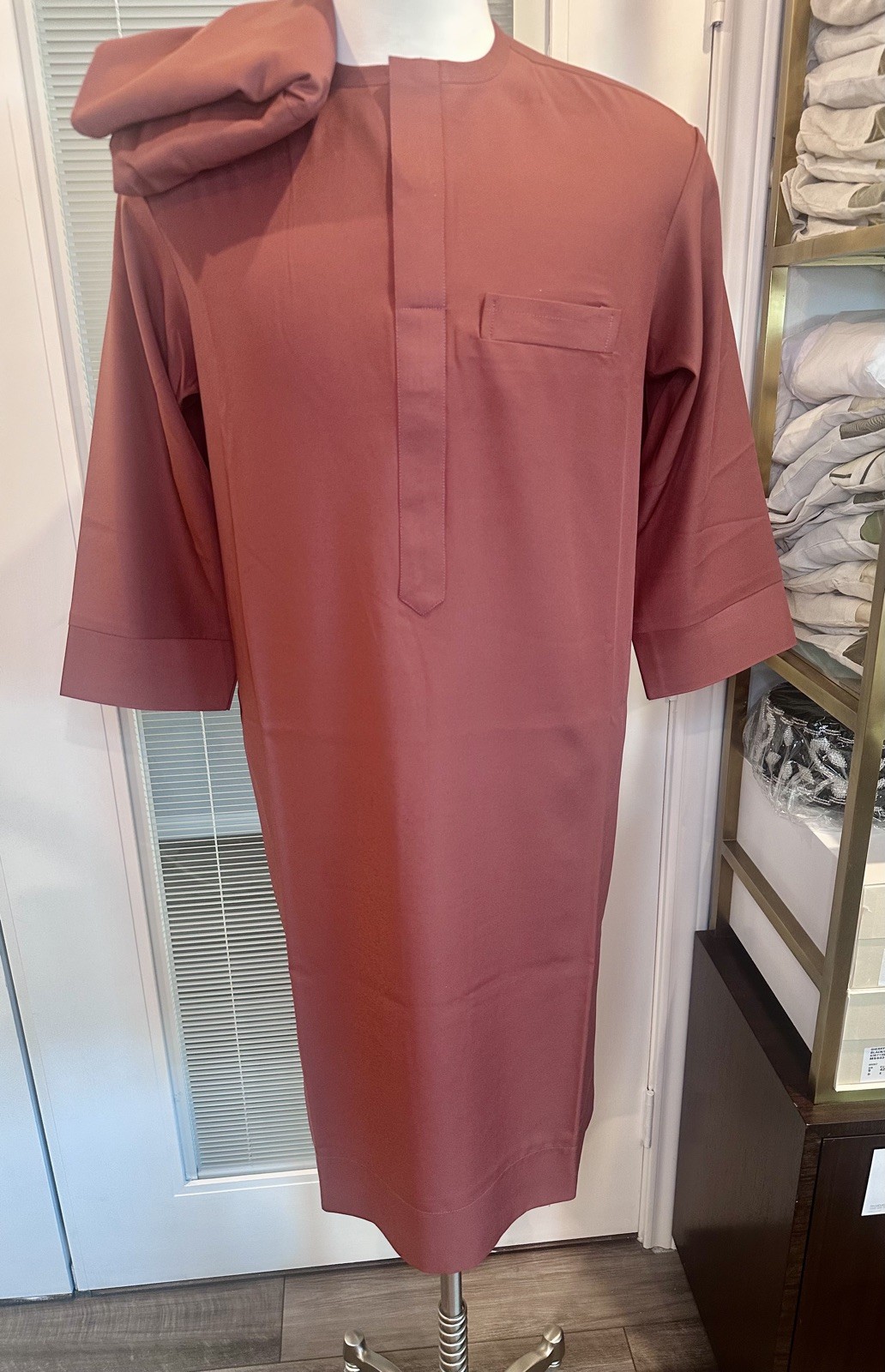 2piece set African/Nigerian inspired Kaftan 3/4 Sleeves/ Men’s Size L