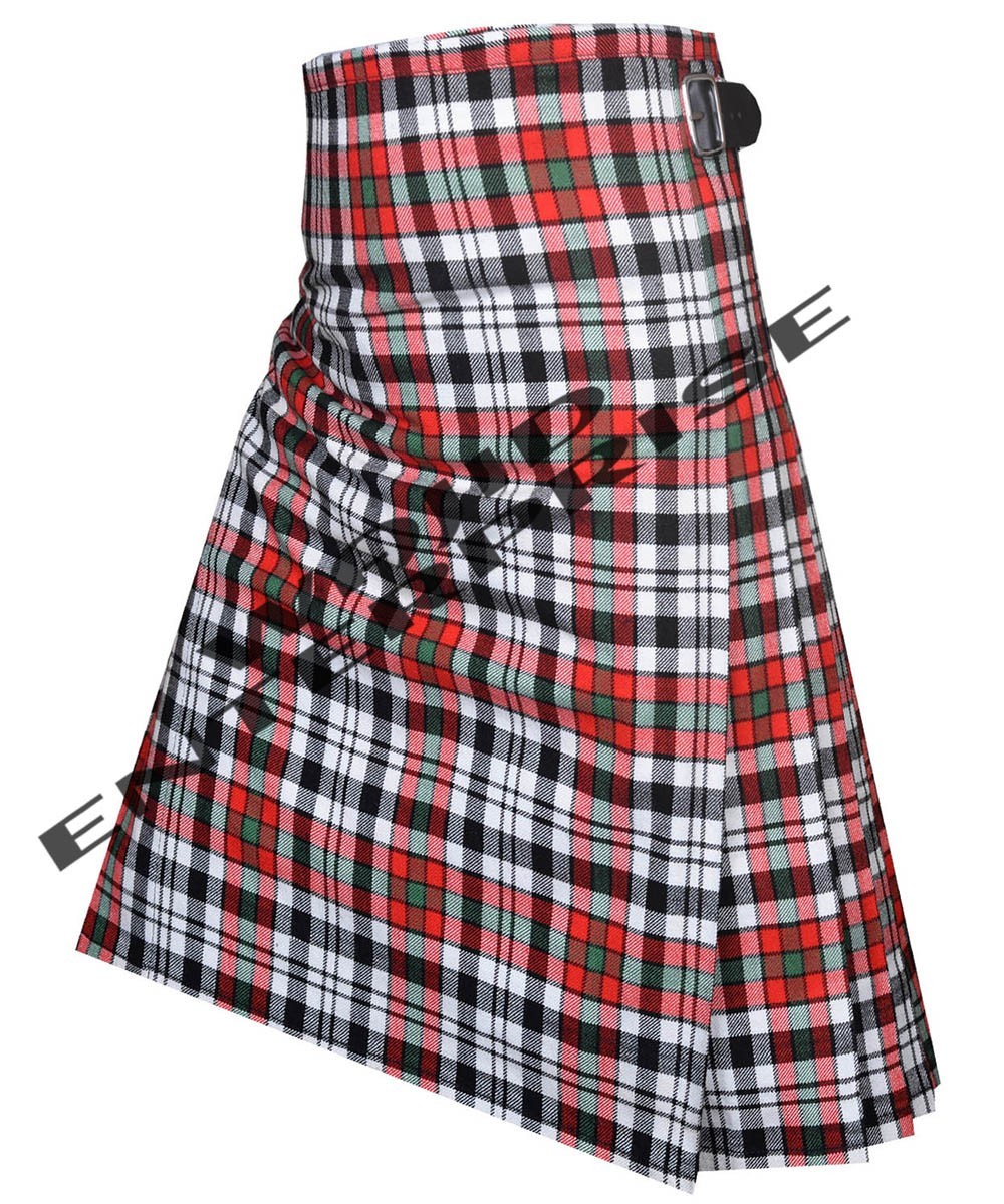Scottish Handmade Traditional Borthwick Dress Tartan 8 Yard kilt for Men’s