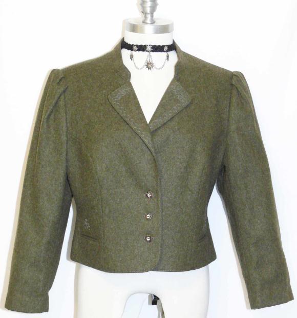 LODEN WOOL Women JACKET German 3/4 SLEEVES Hunting Riding Hunt Coat B41″ 10 M