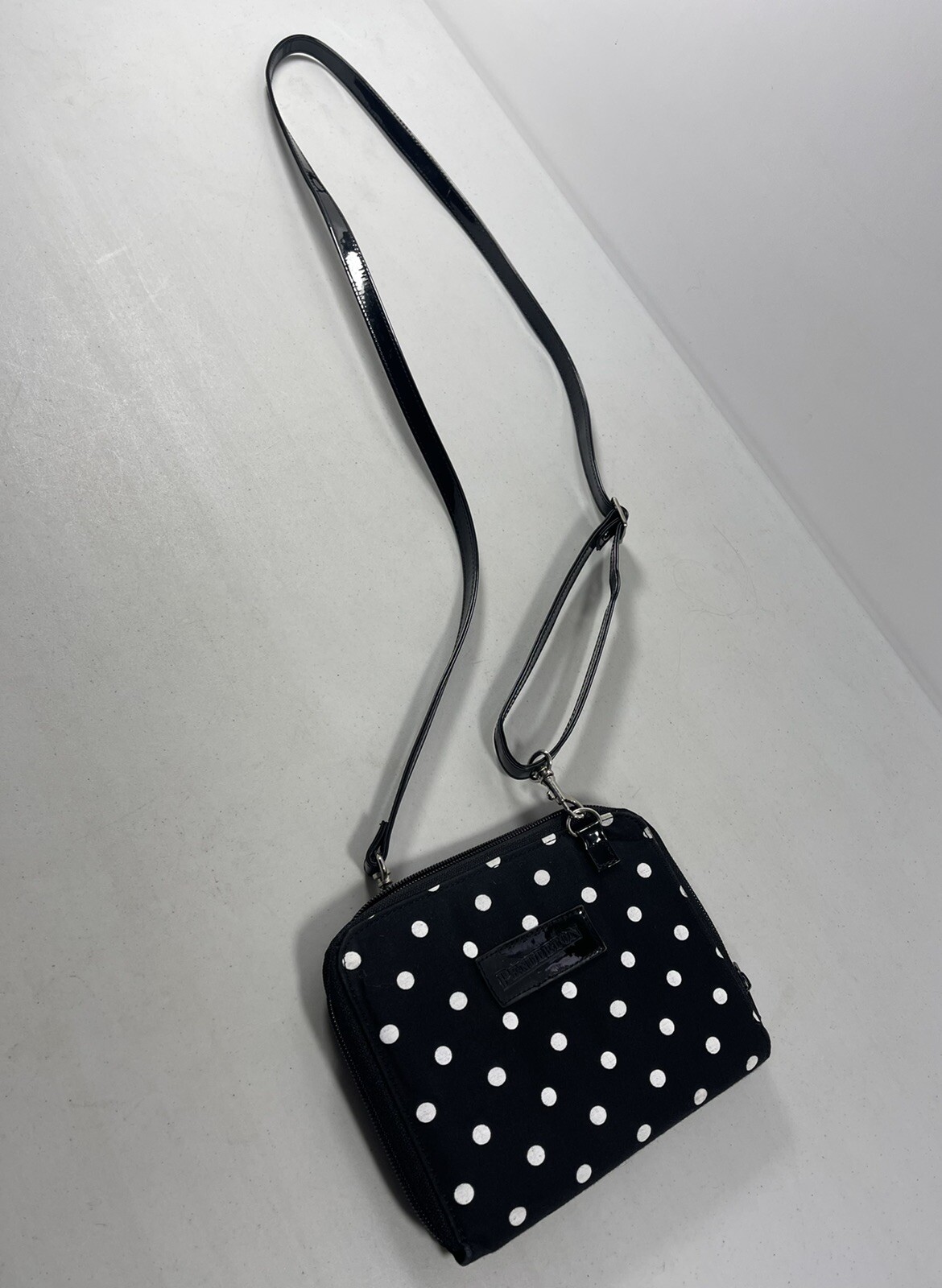 Pendleton Black White Polka Dot Wallet on a Strap Crossbody Purse Casual Comfort