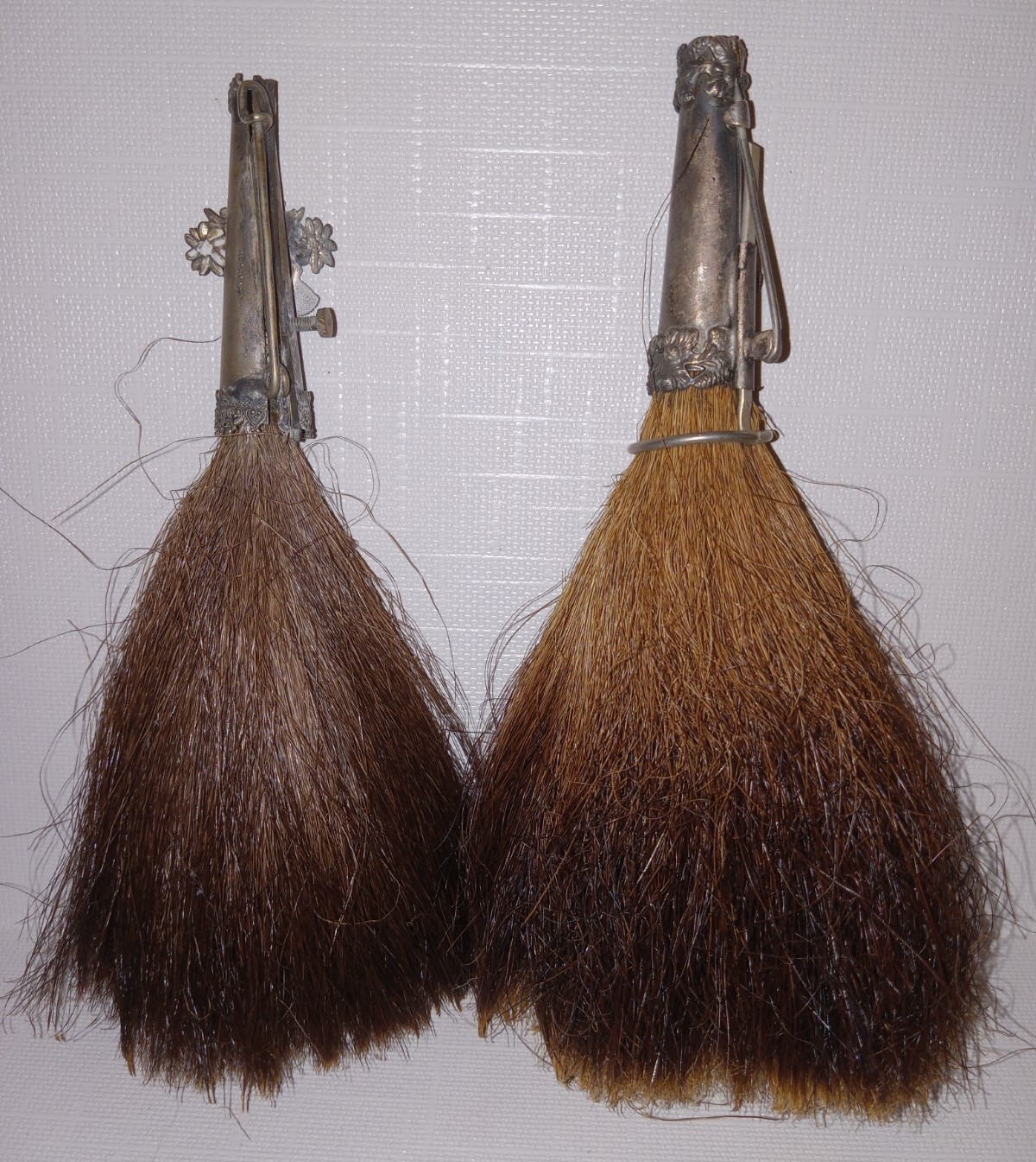 (2) 6″ Large Antique Scottish Celtic Irish Hat Kilt Pin Boar Horse Hair Bristle