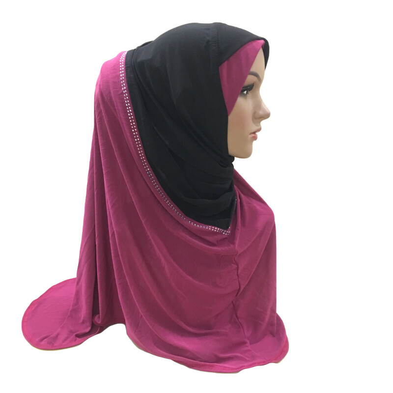 One Piece Muslim Islamic Women Amira Hijab Prayer Head Wrap Headscarf Arab
