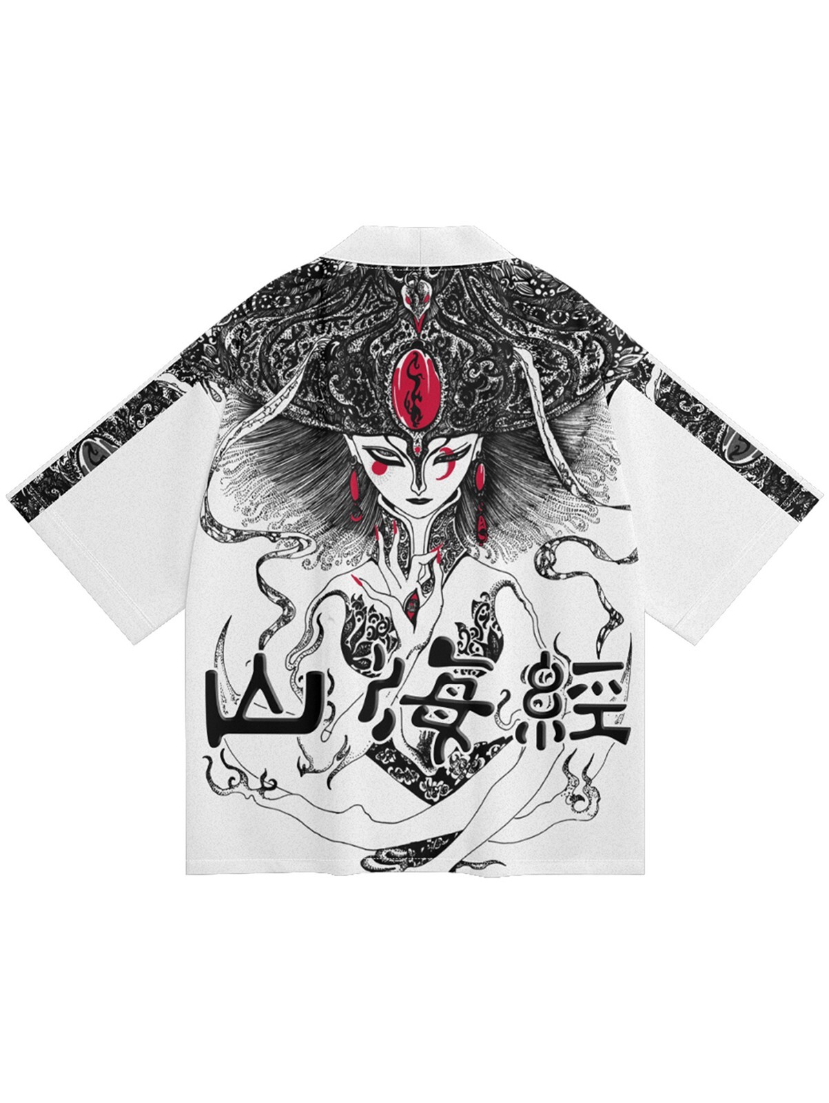 Niepce Unisex Japanese Graphic Lightweight Kimono Cardigan Shirt Tops