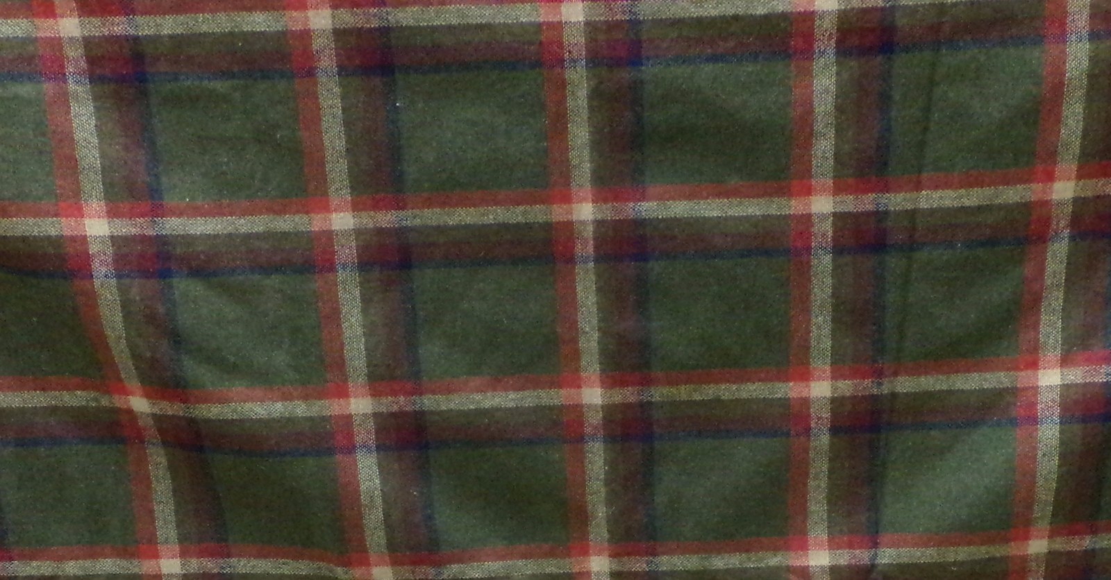 Native American Womens Shawl Army Green Red Plaid Wool Yarn Fringe 54″ x 62″