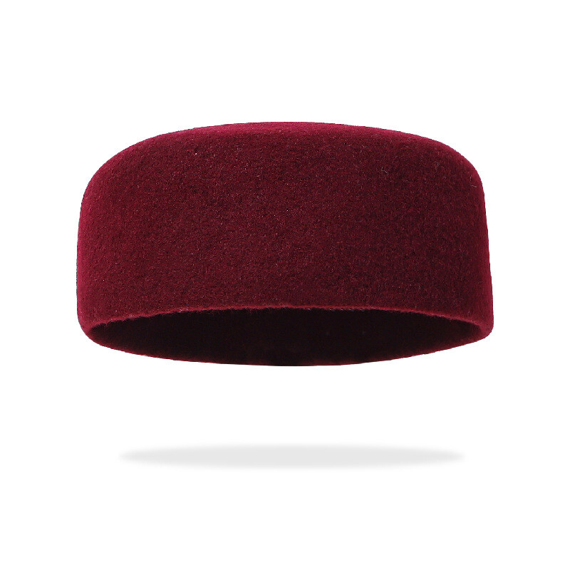 Muslim Caps for Prayer Hat Solid Color Wool Arab Caps Clothing Accessories Men