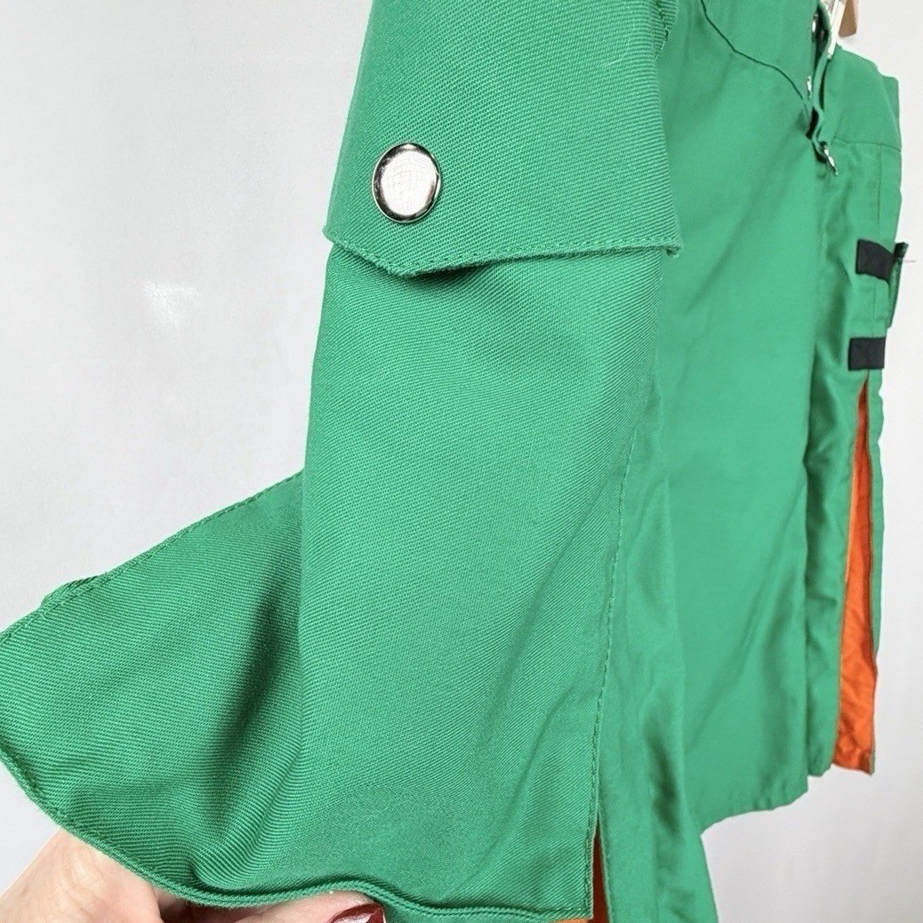 Custom Utility Kilt Green Orange Cargo Celtic Festival Highland LARP Size 44 Men