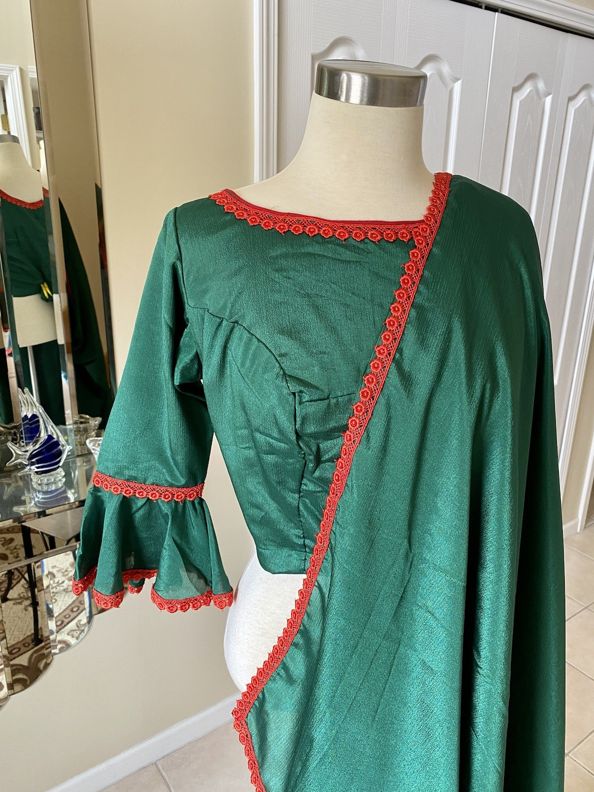 Sari Saree With Stitched Blouse Crop Top New