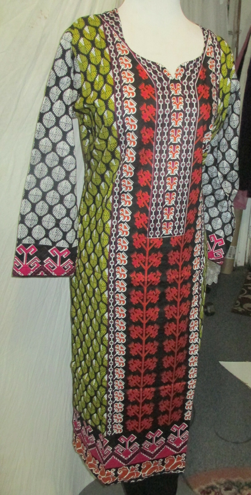 pakistani beautfull prent lawn cotton pant kameez size bust 2XL46
