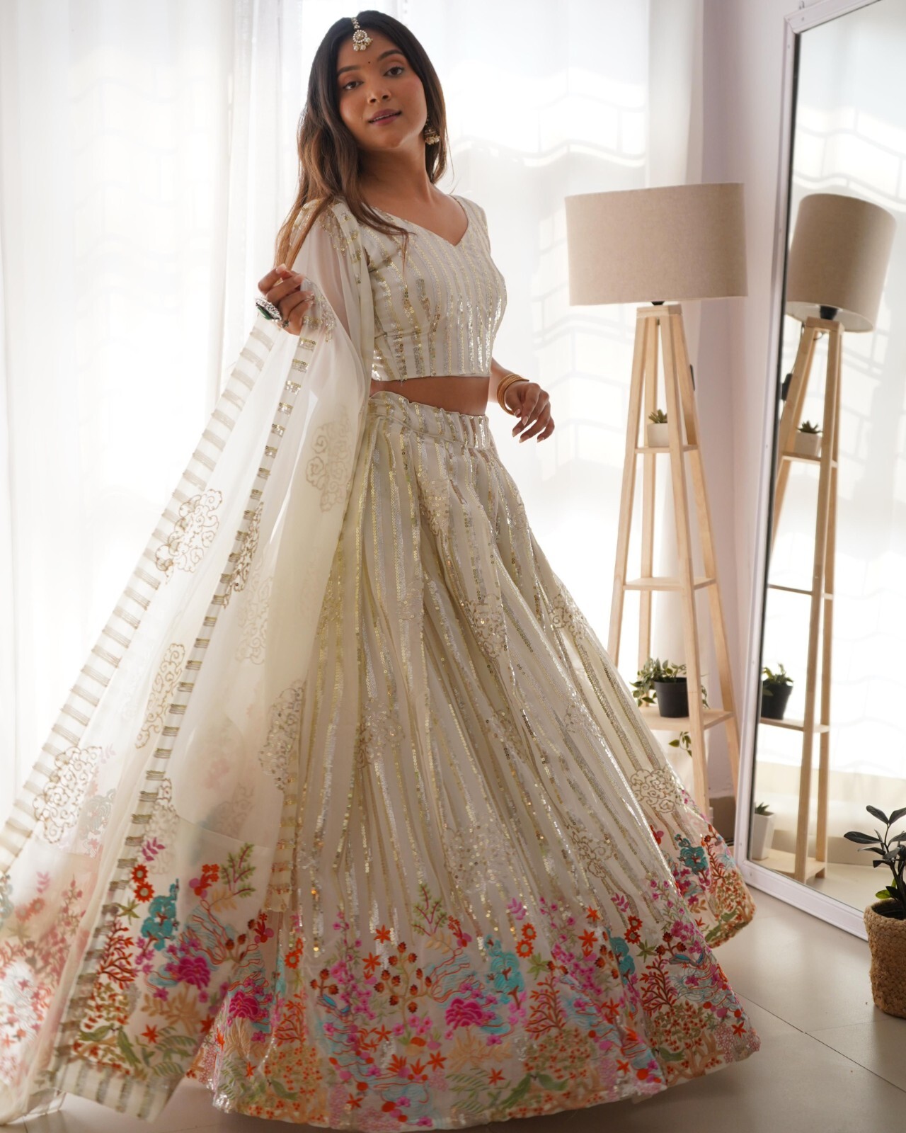 Bollywood Style Georgette Sequence Work Lehenga Choli By Aadat Export