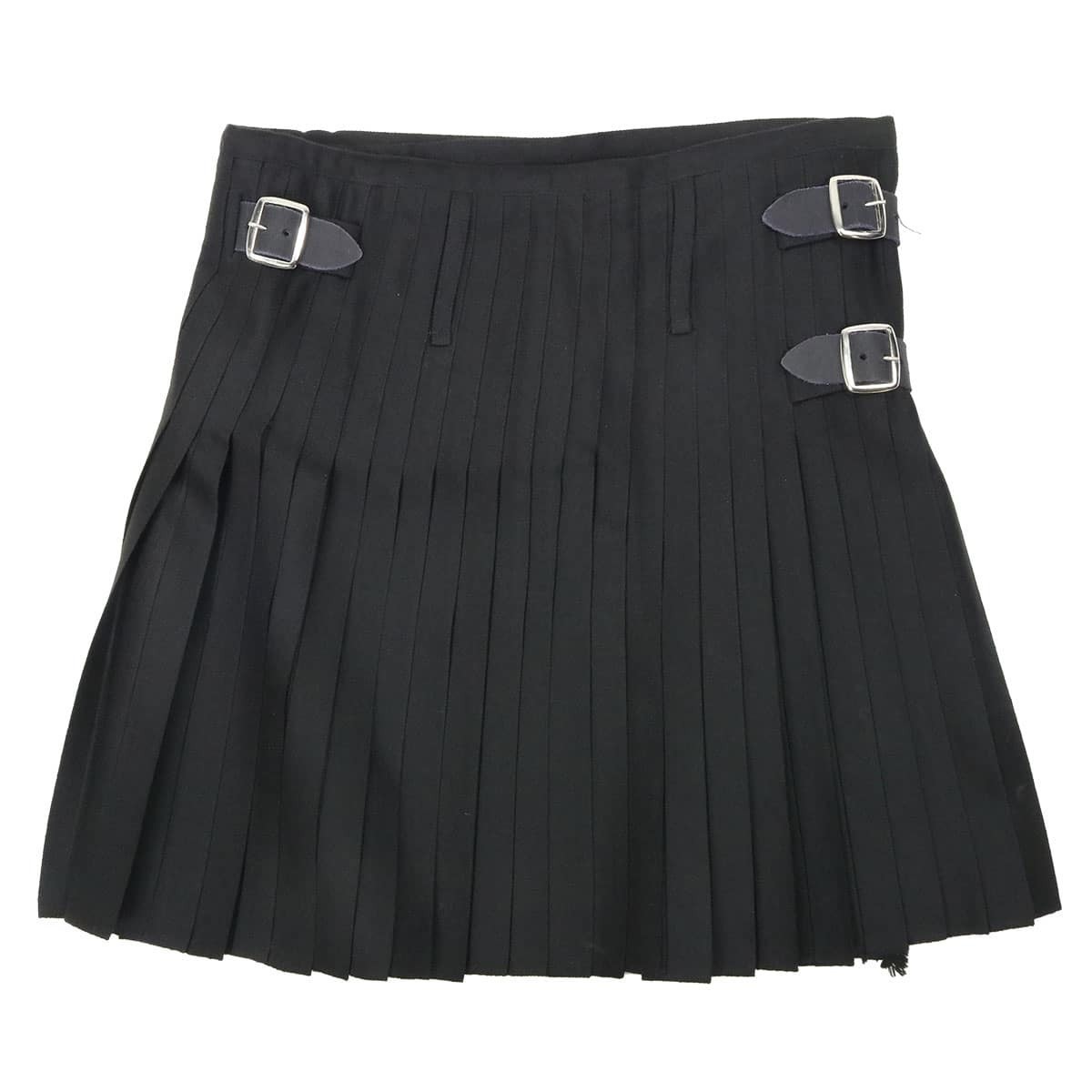 Solid Black Homespun Wool Blend Retired Rental Kilt 48-25