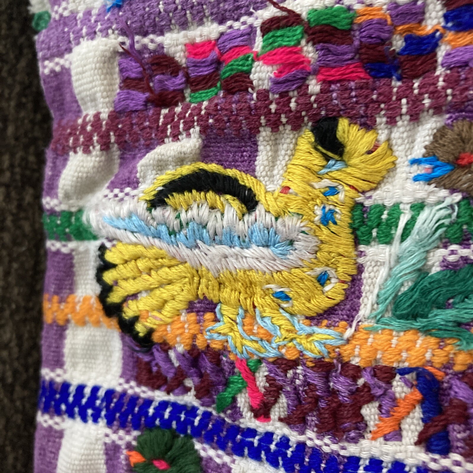 Vintage Guatemalan Huipil Hand Woven & Bird Embroidered Mexican Shirt/Art Work