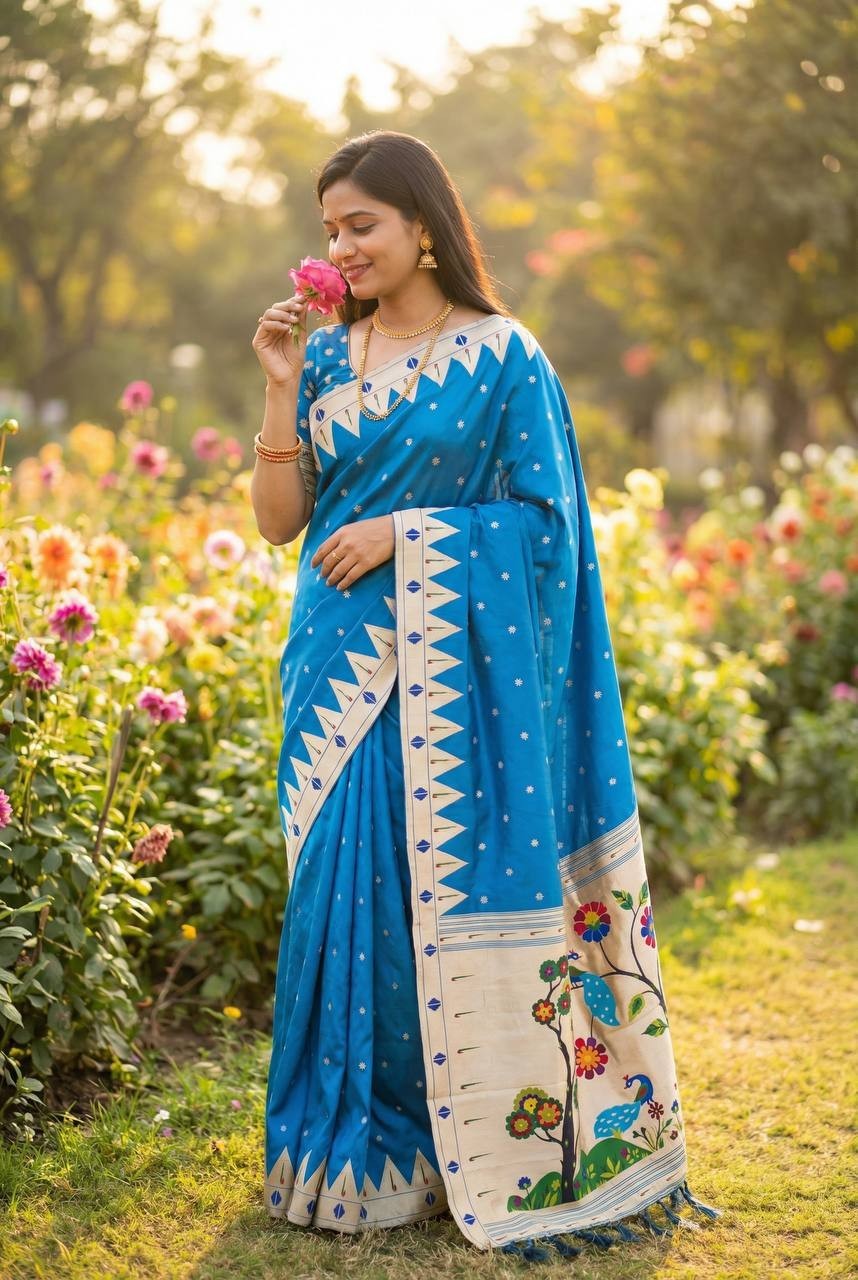 INDIAN PAKISTANI PETHANI SKYBLUE NEW SAREE DESIGNER BOLLYWOOD PARTY BLOUSE SARI