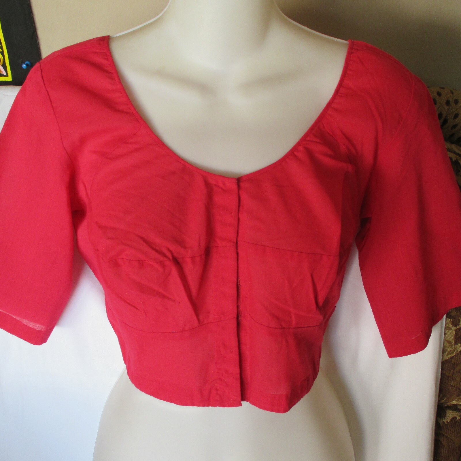 RANI Pink FABULOUS Choli FINE BLOUSE For SARI Skirt TOP 36″ BUST Size MEDIUM