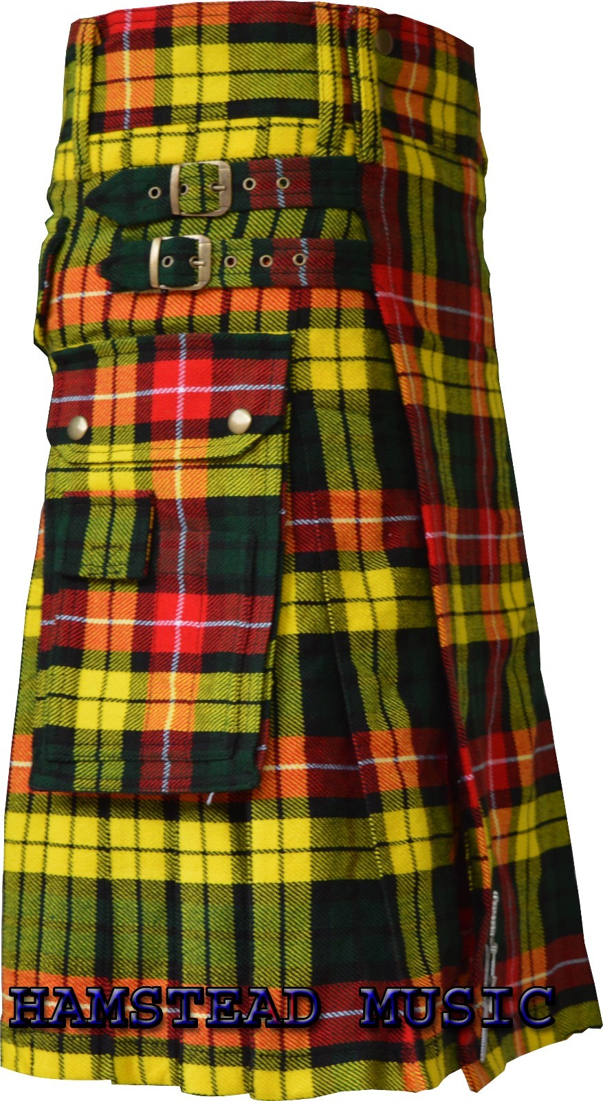 Modern Buchanan Tartan Highland Utility Pockets Active Men Prime Kilts