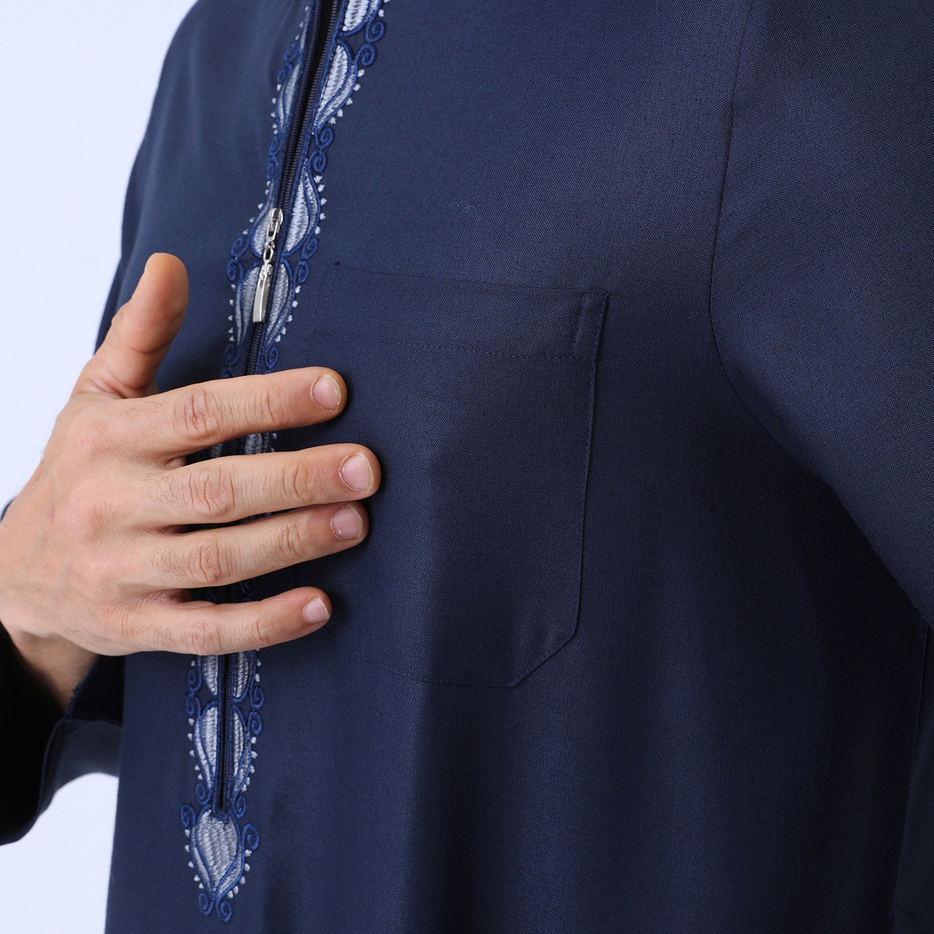 Saudi Muslim Men Dishdasha Jubba Thoub Thobe Abaya Kaftan Dubai Causal Long Robe