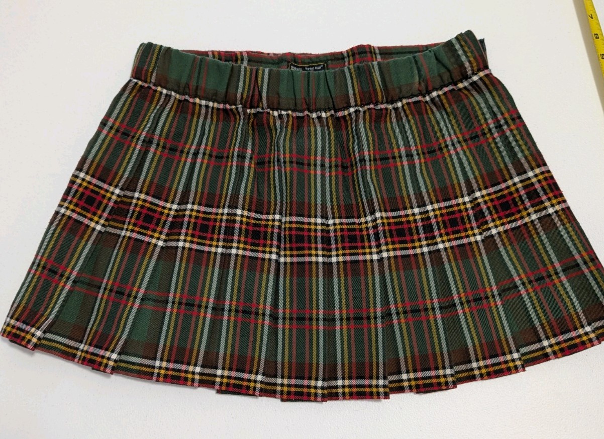 Sport Kilt Plaid Scottish Adjustable Velcrow Wrap Highland Hiking Youth L 13.5″