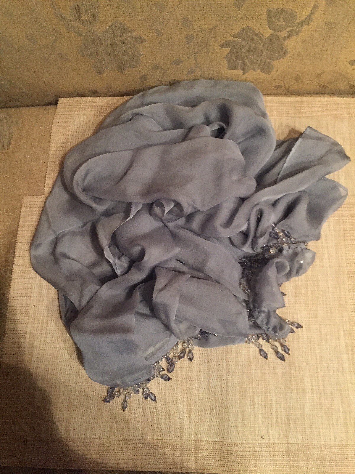 Silk Women Blue Shaul With Stone New Free Shipping