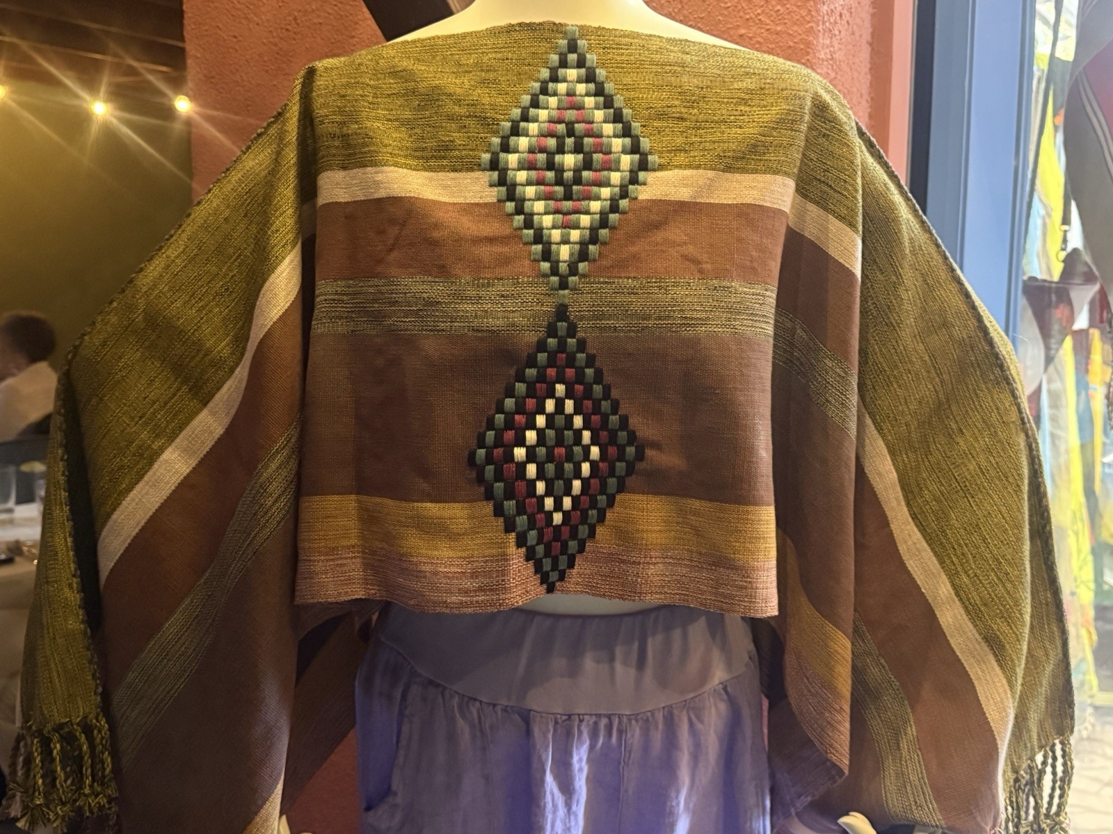 Handmade Traditional Mexican Cape Poncho