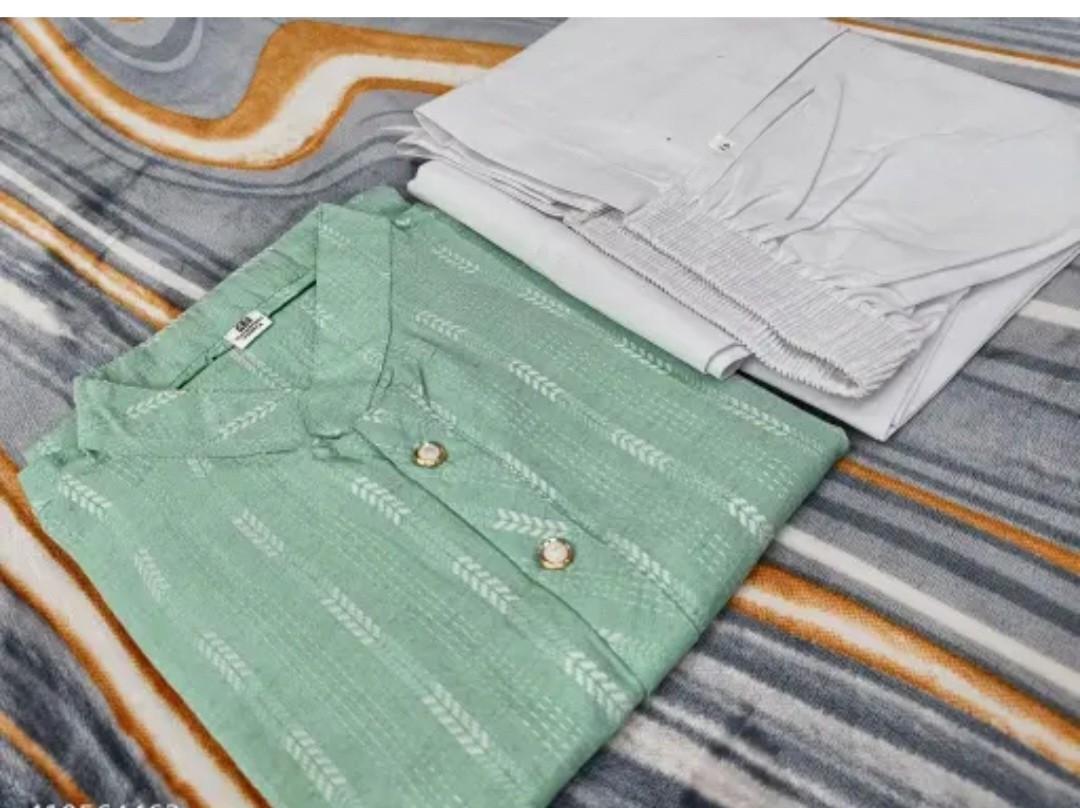 Man New Designer Kurta With Pant Set . Size M To 3xl.