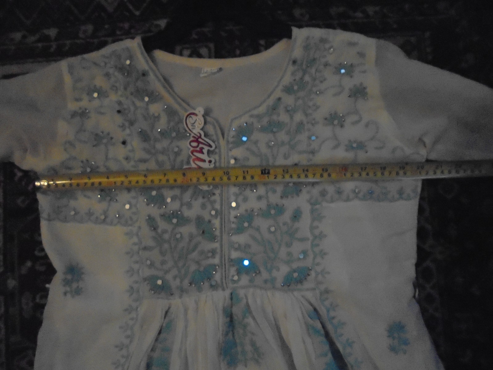 Indian Pakistani anarkali long kurta white size M not Khaadi Maria B Sadabahar