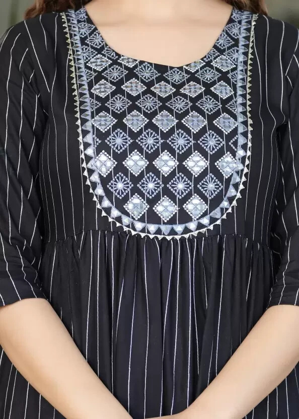 Bollywood Designer Long Gown Kurta Dress Beautiful Viscose Rayon Anarkali Kurti