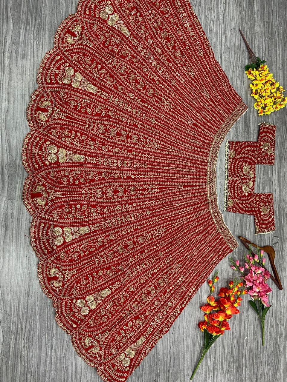 LATEST DESIGNER HEAVY BOOMER SILK LEHENGA CHOLI WITH DUPATTA FOR BRIDAL
