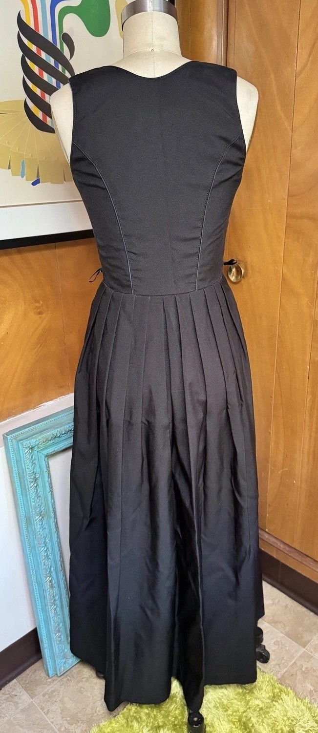 Vintage STOCKERPOINT Oktoberfest DIRNDL TYROL black Dress EU 34 0 2 maxi XS long