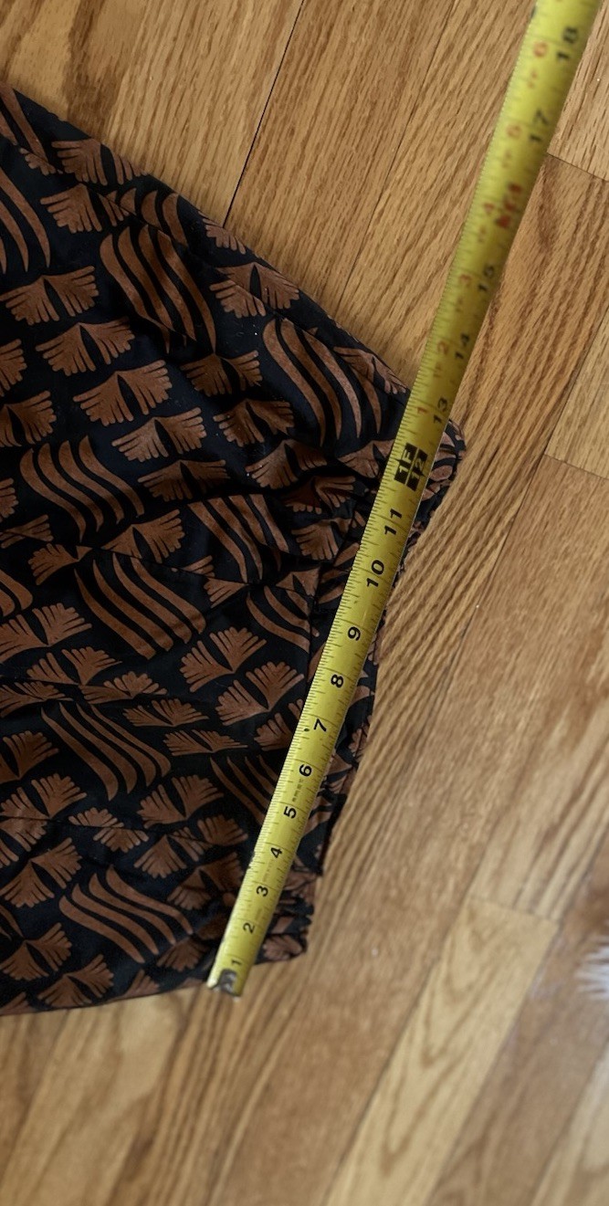 African print Brown and Black Skirt Set
