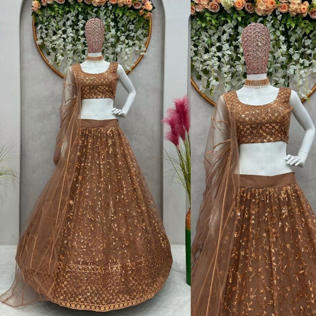 LATEST DESIGNER SOFT NET LEHENGA CHOLI WITH DUPATTA FOR RECEPTION & PARTY WEAR