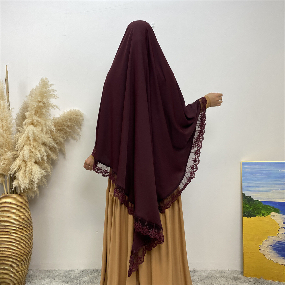 Muslim Hijab Large Islamic Turban Arab Instant Oversize Solid Color One Piece