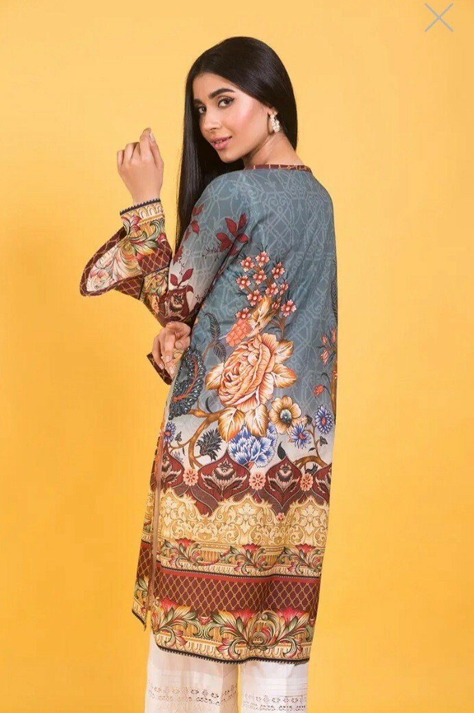 NWT GUL AHMED Summer Lawn Kurti XS Pakistani Designer Indian SAFINAZ KHAADI
