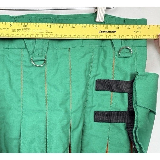 Custom Utility Kilt Green Orange Cargo Celtic Festival Highland LARP Size 44 Men