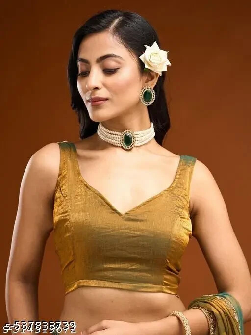 latest design party wear soft chiffon silk fabrics saree golden colour saree