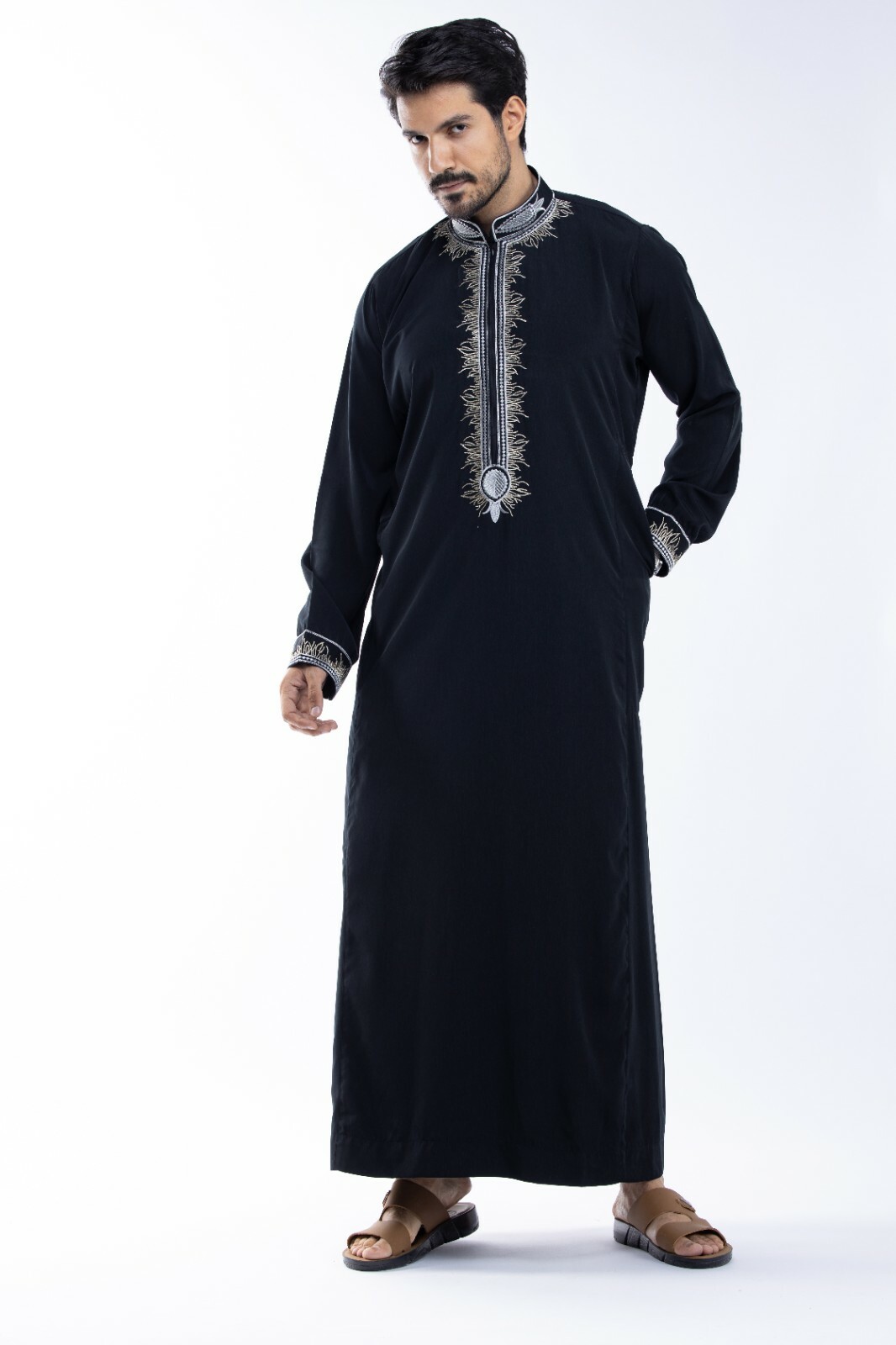 Men’s Saudi Arab thoub Dishdash Thoub Dress Abaya Muslim Kaftan AL-RAYAN