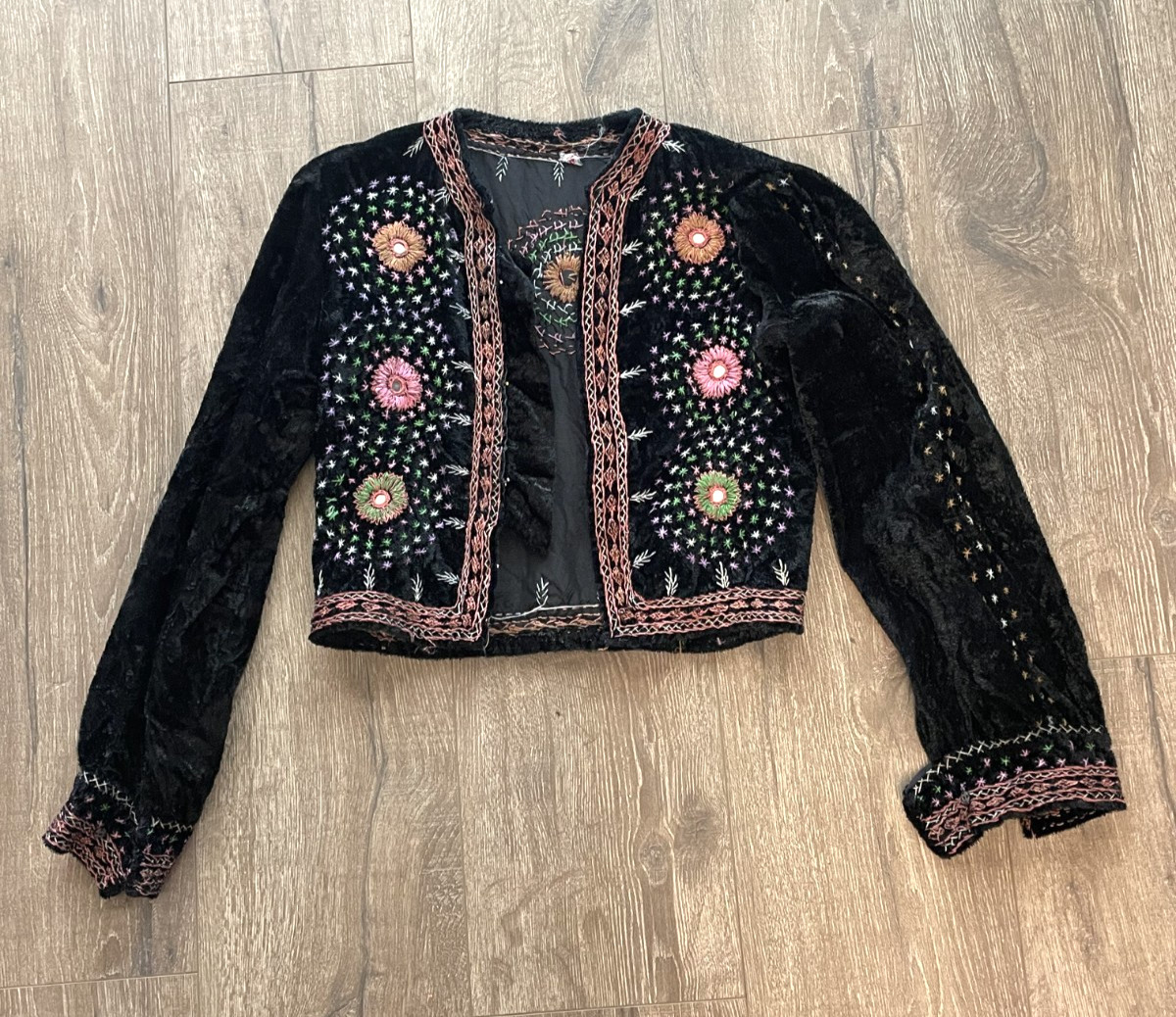 Tribal Top for Kids from the Middle East Hand Embroidered Size Small