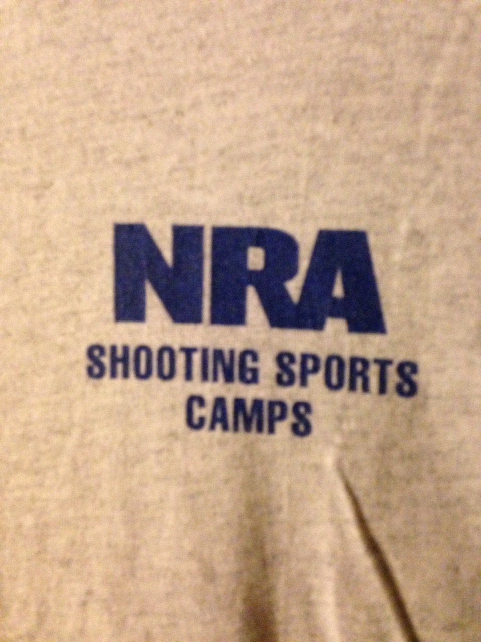 N.R.A. Logo – Shooting Sports Camps- Light-Grey t-shirt- XLarge