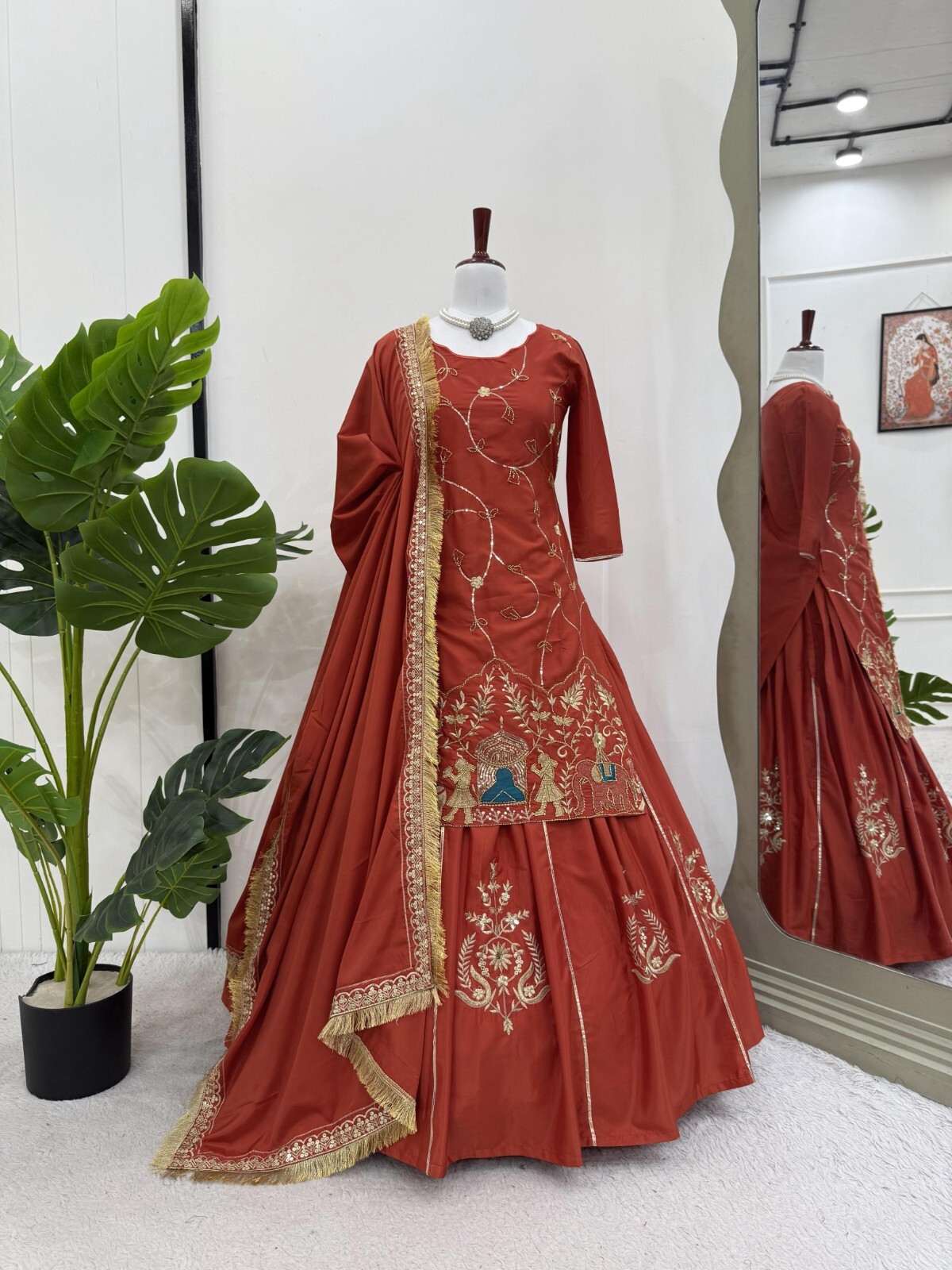 LEHENGA CHOLI PARTY WEAR LEHENGA CHOLI DESIGNER INDIAN WEDDING READYMADE EID