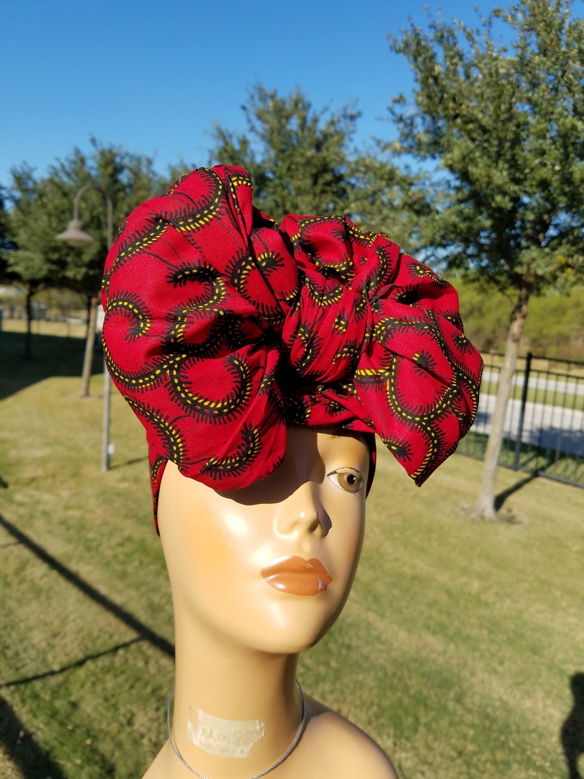 Red And Black Headwrap; Red African Headwrap; African Clothing; African Fabric
