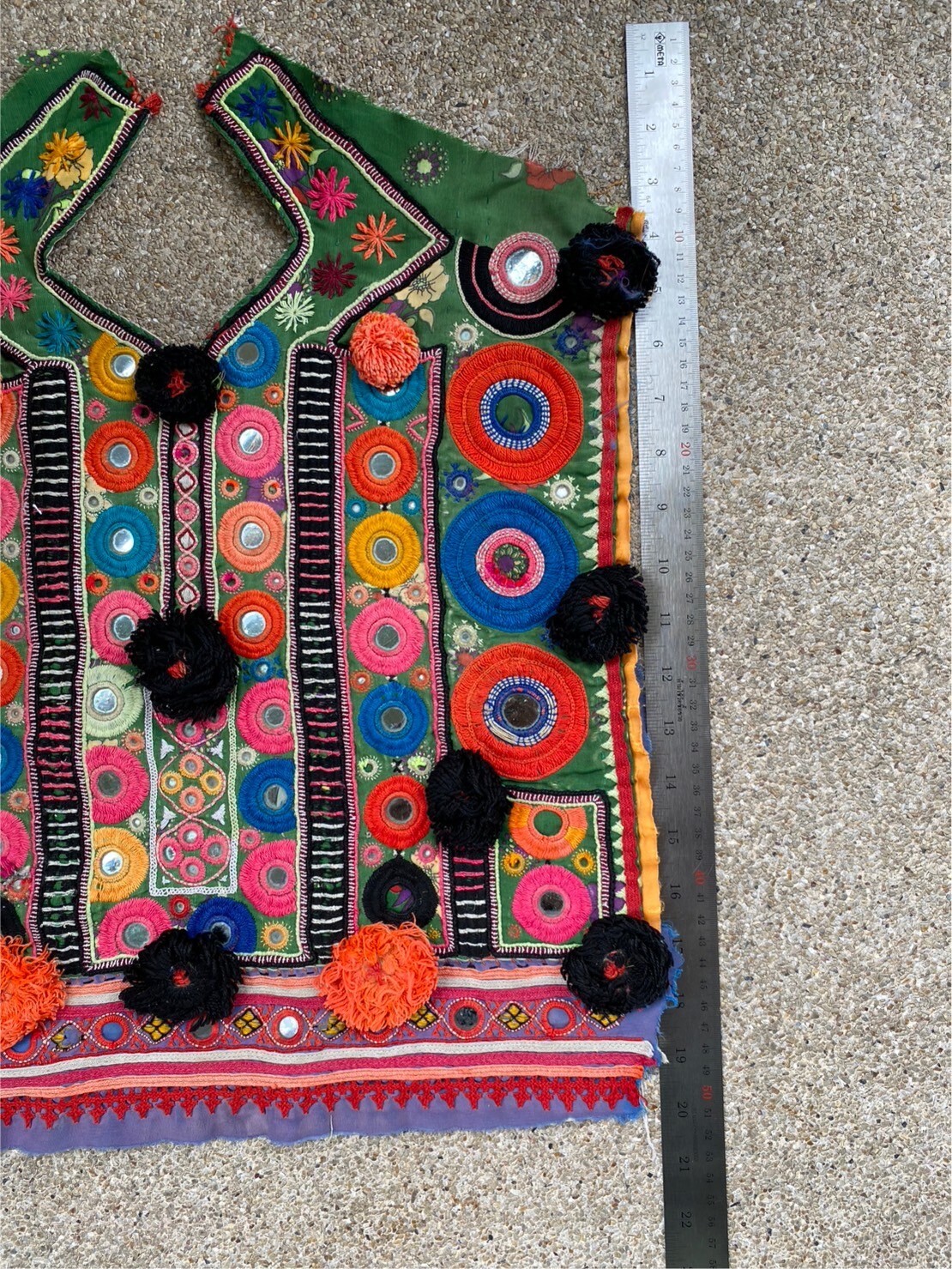 Colourful Banjara Top, crafted from vintage textiles with intricate mirrorwork