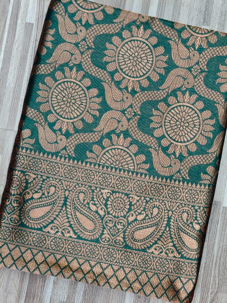 Saree Heavy Sari Blouse Indian Wear Wedding Designer Party Bollywood Silk Festiv