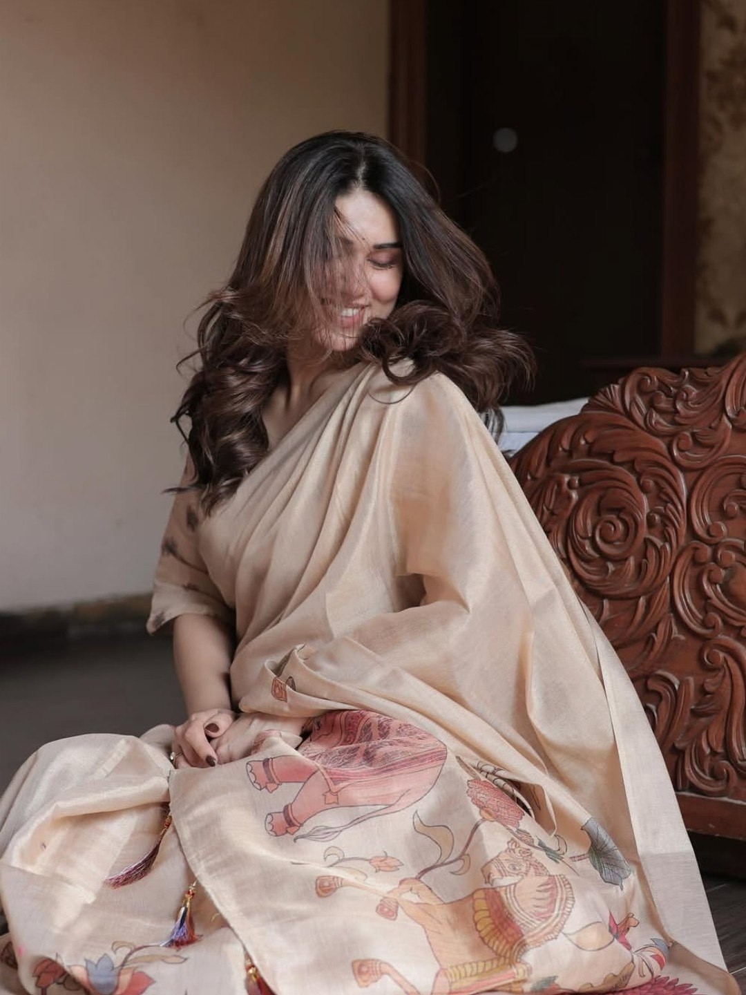 Designer Handloom Linen Tissue Silk Saree 6.30 M with Matching Blouse Soft sari