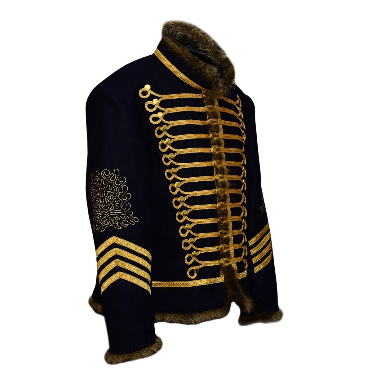Napoleonic Hussar Jacket 19th Century Military Tunic Pelisse Jimi Hendrix Jacket